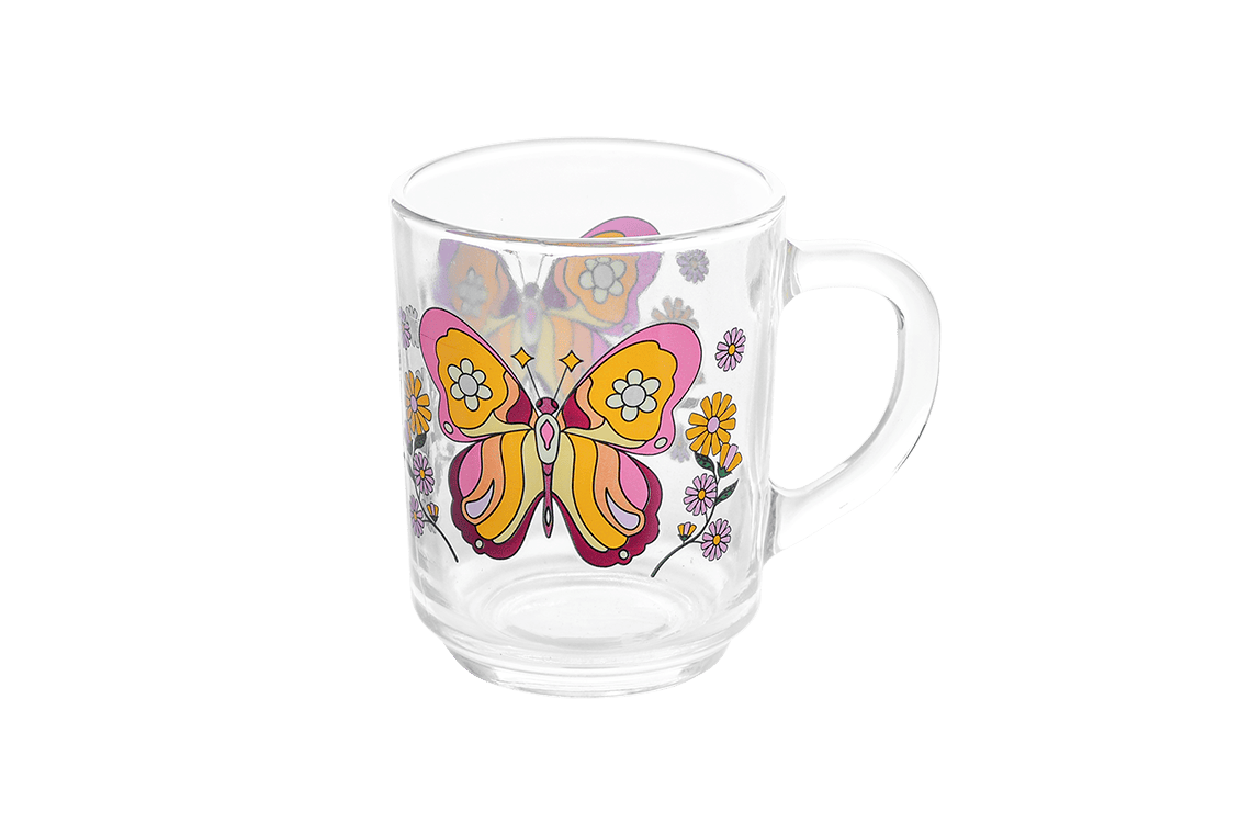 Gelas Dekoratif Kupu-Kupu